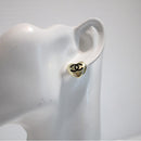 Gold Heart Stud Earrings ER591 - TUZZUT Qatar Online Shopping