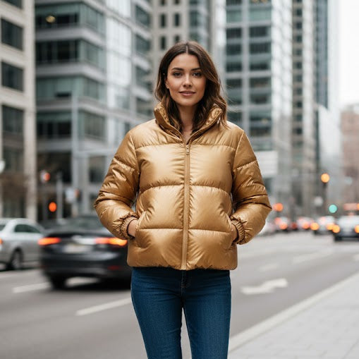 Down Jacket Men Winter Stand Collar Loose Bright Jacket Men S1597651