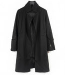Women's Winter Architectural Black Trench Coat 338361