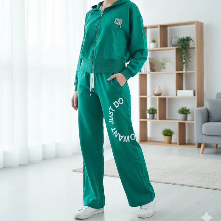 Kid's 2pc Emerald Green Cropped Tracksuit 11 to 12 years 730900