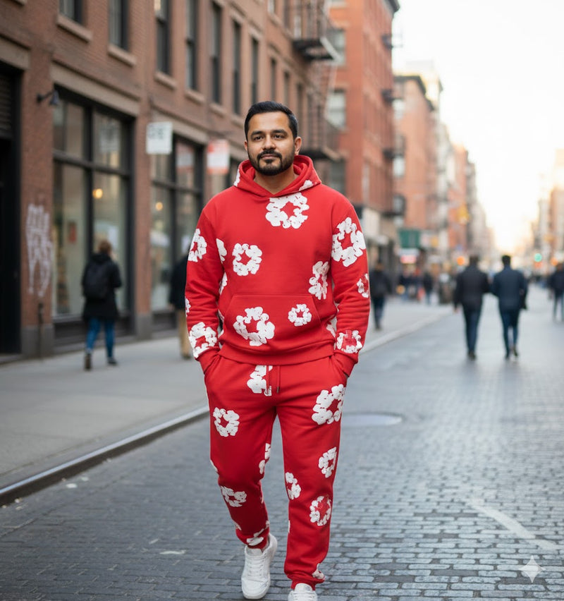 Denim Tears Tracksuit Red B-8476