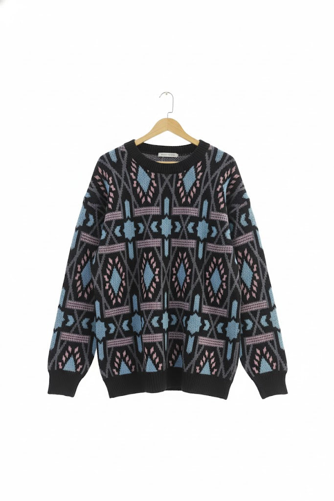 Vintage Pattern Knit Jumper J12 - TUZZUT Qatar Online Shopping