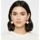 Gold Dipped Linked Clover Drop Earrings ER74 - TUZZUT Qatar Online Shopping