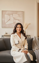 Belted Midi Trench Coat 58267 - TUZZUT Qatar Online Shopping