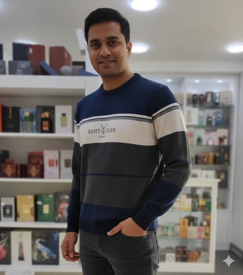 Long Sleeve Winter Men's Thick Sweater 173546 - TUZZUT Qatar Online Shopping