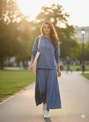 Hoodie Skirt Effortless Comfort Set 161039 - TUZZUT Qatar Online Shopping