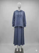 Hoodie Skirt Effortless Comfort Set 161039 - TUZZUT Qatar Online Shopping