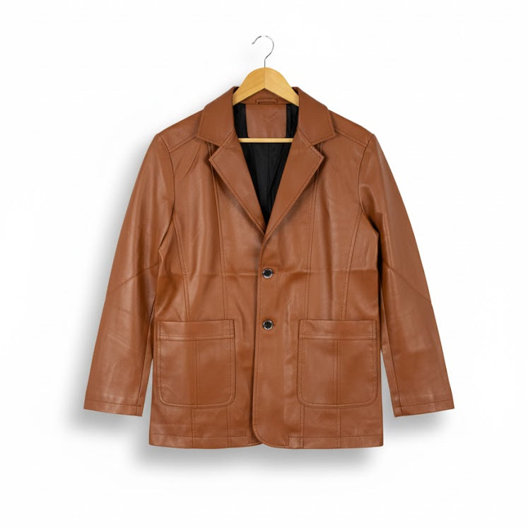 Men New Fashion Leather Jacket 5542014 - TUZZUT Qatar Online Shopping