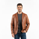 Men New Fashion Leather Jacket 5542014 - TUZZUT Qatar Online Shopping