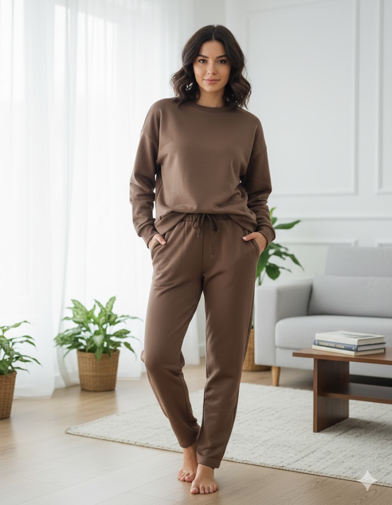 Women Modest Pants Top 2 Piece Suit PT8071