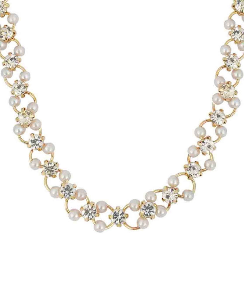 Crystal & Pearl Beaded Choker Necklace S4595850