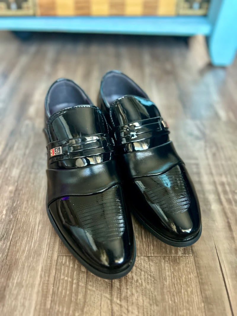 Men’s Black Oxfords Dress Shoes 78858 - TUZZUT Qatar Online Shopping