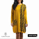 Women Knitted Zipper Long Sweater Coat B-108017 - TUZZUT Qatar Online Shopping