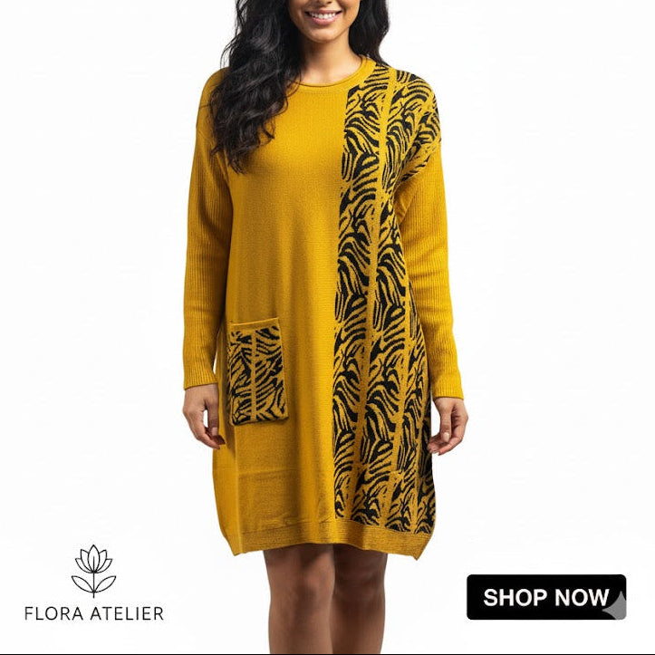 Women Knitted Zipper Long Sweater Coat B-108017 - TUZZUT Qatar Online Shopping