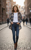 Winter Wool Flannel Check Overshirt TZ7900 - TUZZUT Qatar Online Shopping