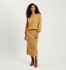 Long Sleeve Sweater + Skirt Two Piece Set B-368202 - TUZZUT Qatar Online Shopping