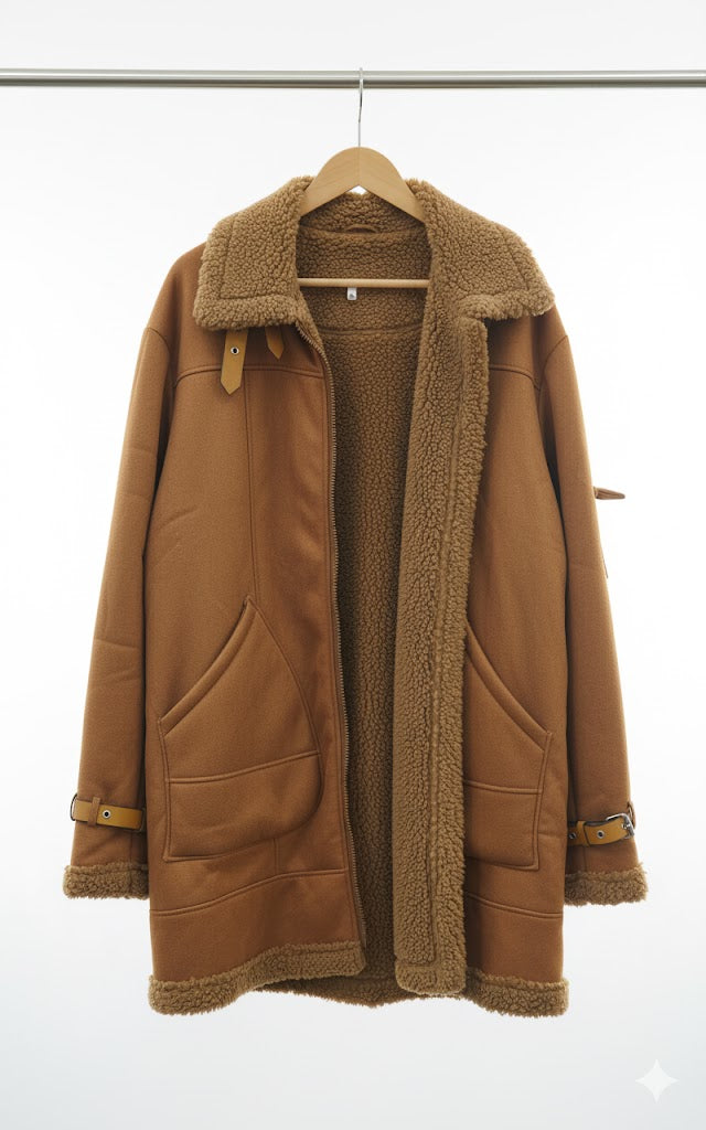 Camel Wool-Blend Trench Coat TC7800 - TUZZUT Qatar Online Shopping