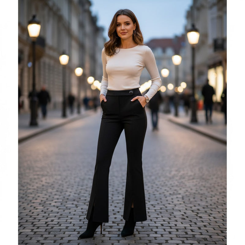 Women's Flare Pant B224058 - TUZZUT Qatar Online Shopping