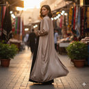 Women Open Abaya Long Cardigan 121533 - TUZZUT Qatar Online Shopping