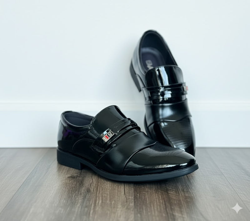 Men’s Black Oxfords Dress Shoes 78858 - TUZZUT Qatar Online Shopping