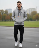 Logo Printed Hoodie Jacket Track 2 pc Suit TZ1106 - TUZZUT Qatar Online Shopping