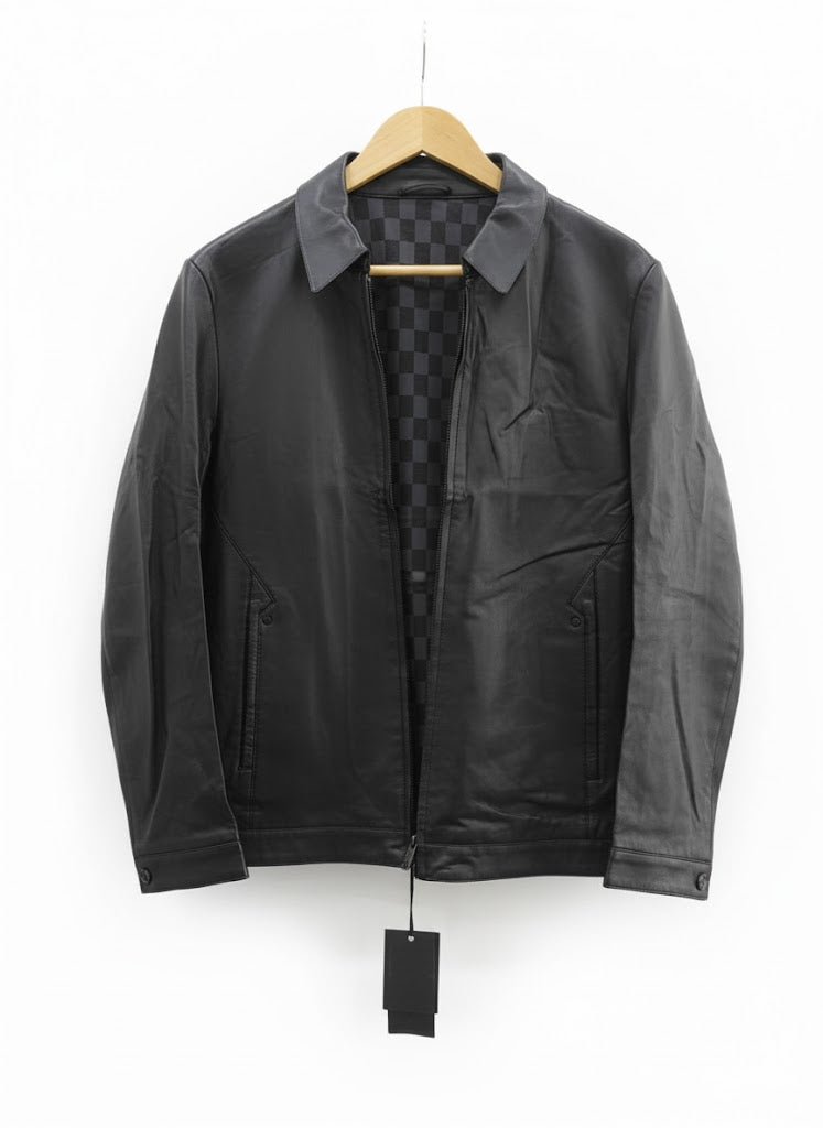 Black Leather Jacket Men B-3315 - TUZZUT Qatar Online Shopping