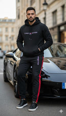 Logo Hoodie Drawstring Track Pant HT322 - TUZZUT Qatar Online Shopping