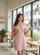 Puff Sleeve Skater Dress 0727 - TUZZUT Qatar Online Shopping