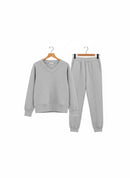 Sweatshirt Wide Leg Sweatpant Lounge Set F1283357 - TUZZUT Qatar Online Shopping