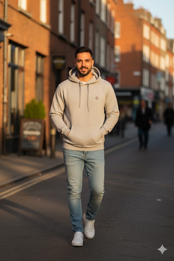 Logo Patch Cotton Hoodie M76 - TUZZUT Qatar Online Shopping