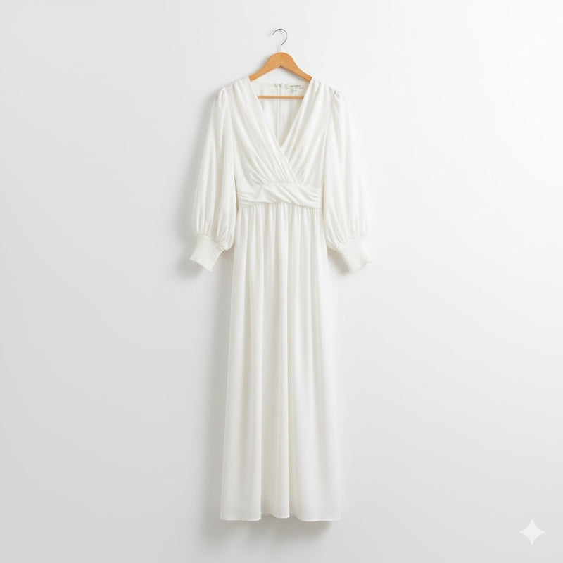 Women's Fashion White New Model Party Dress A4769031 - TUZZUT Qatar Online Shopping