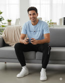 Logo Tshirt Trackpant 2 pc Tracksuit for Men TZ8019 - TUZZUT Qatar Online Shopping