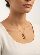 Rose Flower Pendant Necklace, Stainless Steel Men Necklace X4935817 - TUZZUT Qatar Online Shopping