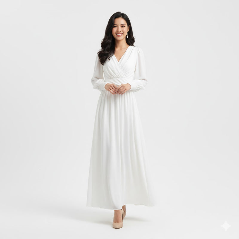 Women's Fashion White New Model Party Dress A4769031 - TUZZUT Qatar Online Shopping