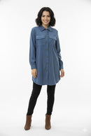 Corduroy Long Shirt Dress 6845 - TUZZUT Qatar Online Shopping