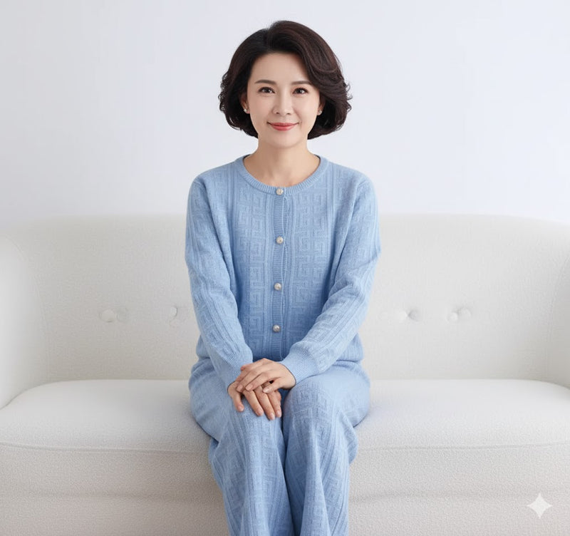 Women Elegant Knitted 2 Piece Sets KS0055 - TUZZUT Qatar Online Shopping