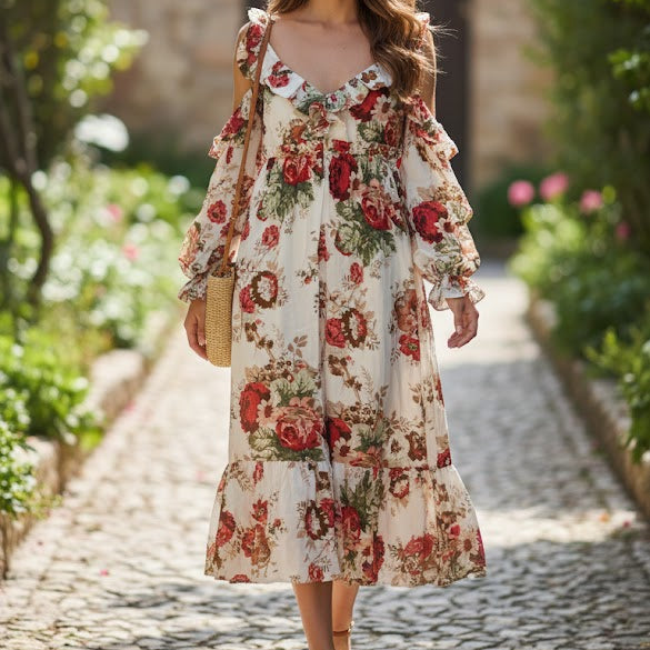 Women's New Trending Dress XL 6112190 - TUZZUT Qatar Online Shopping