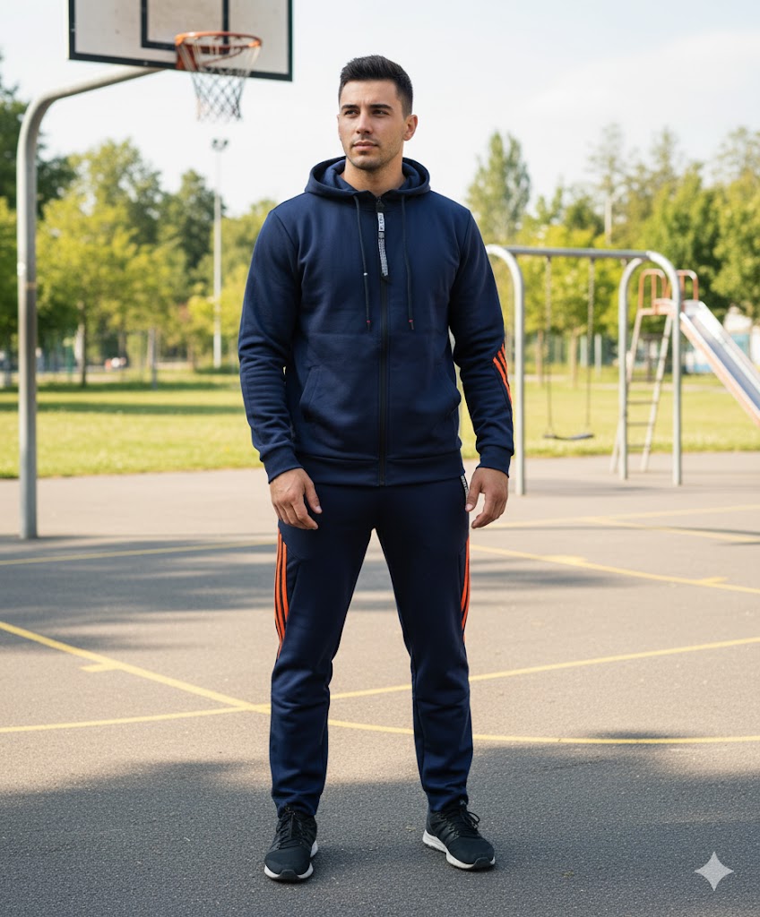 Men's Hooded Zip-Up Jacket & Jogger Sportswear Set TZ9011 Men's Hooded Zip-Up Jacket & Jogger Sportswear Set TZ9011