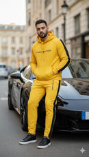 Logo Hoodie Drawstring Track Pant HT322 - TUZZUT Qatar Online Shopping