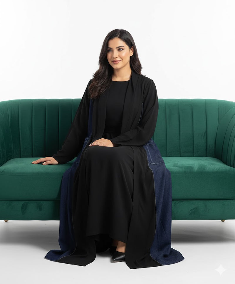 Women's Stylish Open Abaya Dress 173404 - TUZZUT Qatar Online Shopping
