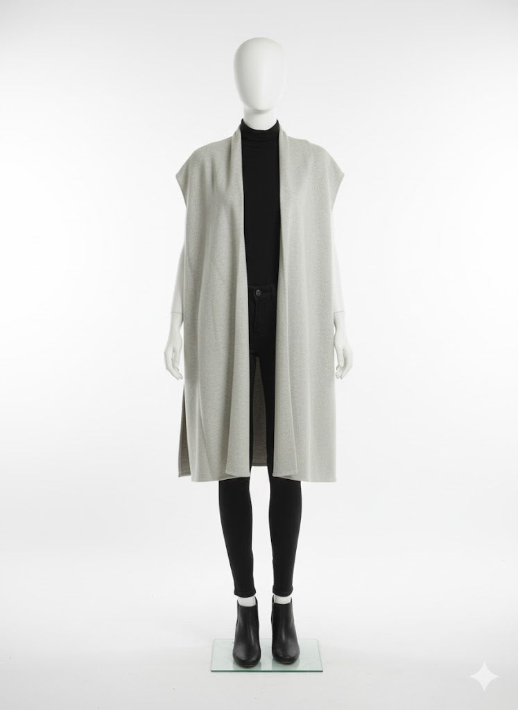 Sleeveless Cardigan Creamy White 110795 Sleeveless Cardigan Creamy White 110795