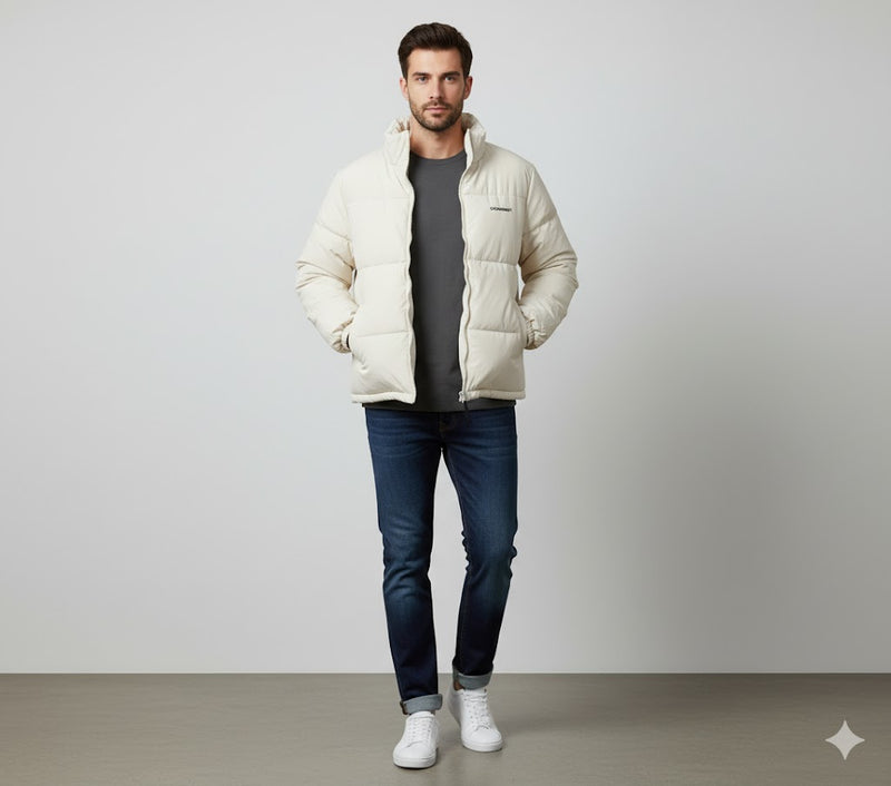 Men's Thick Pocket Zipper Long Sleeved Winter Jacket S5078491 - TUZZUT Qatar Online Shopping