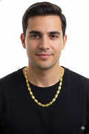 Yellow Gold Men's Italian Chain MC78 - TUZZUT Qatar Online Shopping