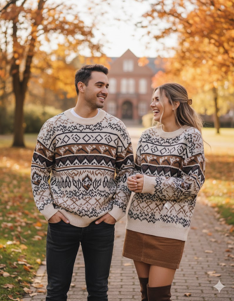 Vintage Pattern Knit Jumper J11 - TUZZUT Qatar Online Shopping