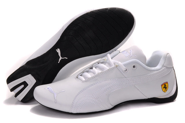 White Leather Racing shoes 305735 - TUZZUT Qatar Online Shopping