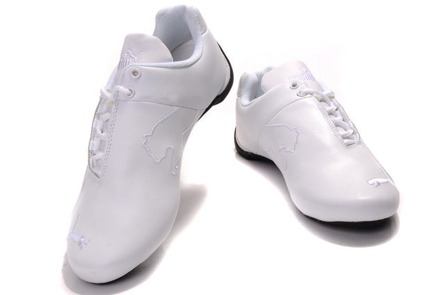 White Leather Racing shoes 305735 - TUZZUT Qatar Online Shopping