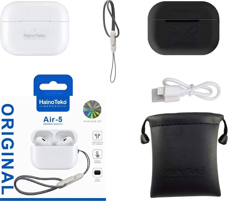 HainoTeko Air 5 Bluetooth Wireless Airpods E41542 - TUZZUT Qatar Online Shopping