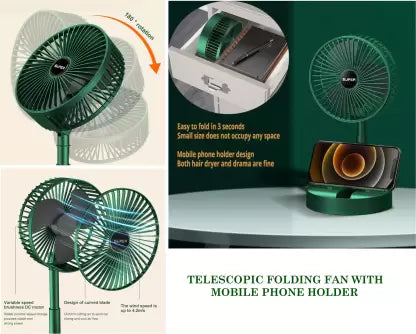 USB Rechargeable Telescopic Folding Fan - Tuzzut.com Qatar Online Shopping
