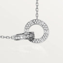 LOVE Pendant White Gold Diamonds Necklace DN2054 - TUZZUT Qatar Online Shopping