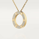 LOVE Pendant Necklace Yellow Gold Diamonds DN2048 - TUZZUT Qatar Online Shopping